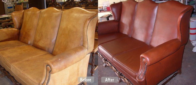 cost to get leather sofa redye